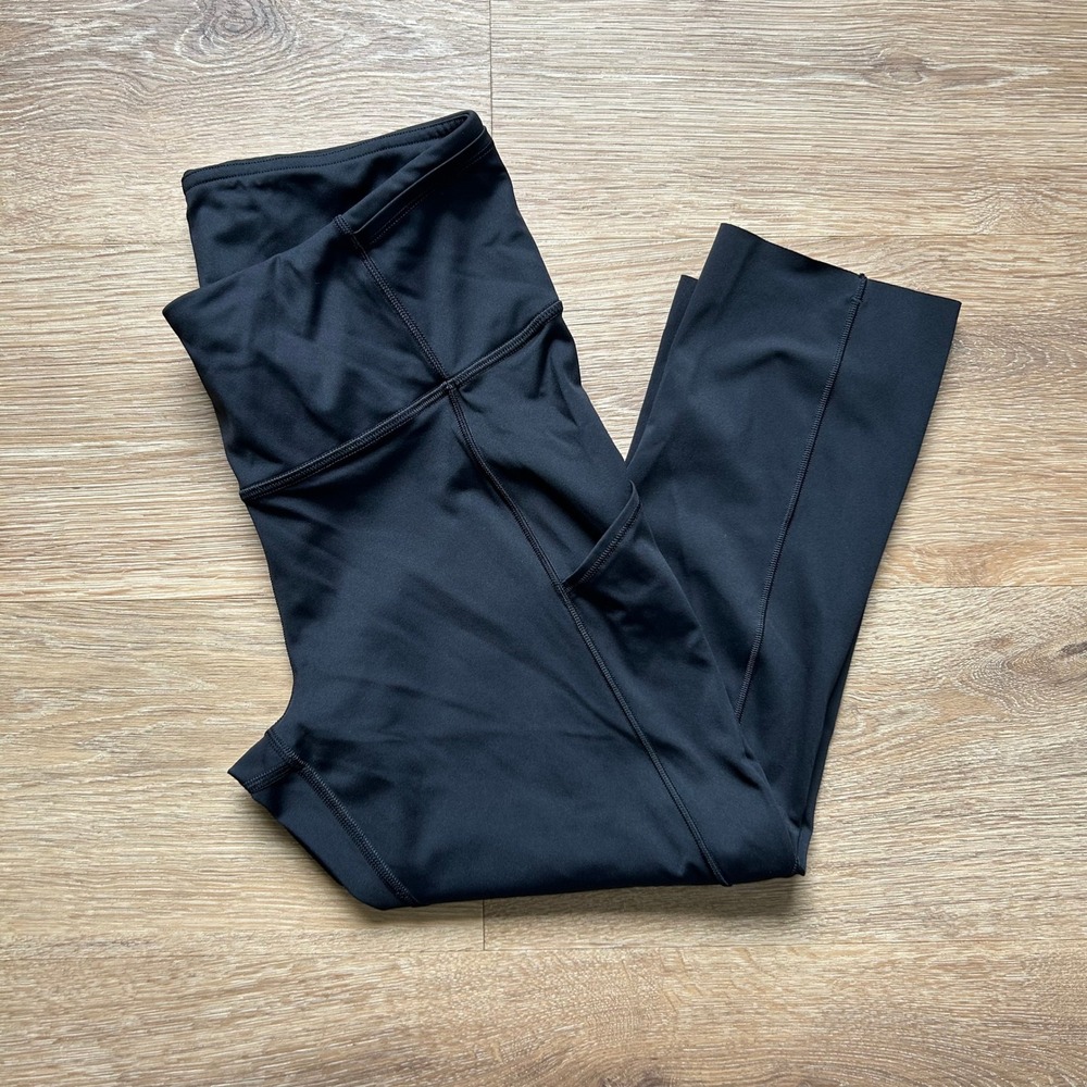 Lululemon Fast and Free High-Rise Crop 19" Nulux Running Leggings Black Size 8